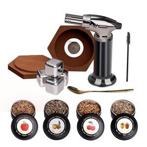 Men’s Cocktail Smoker Kit for Whiskey Bourbon Cocktails Wine by RIOFLY
